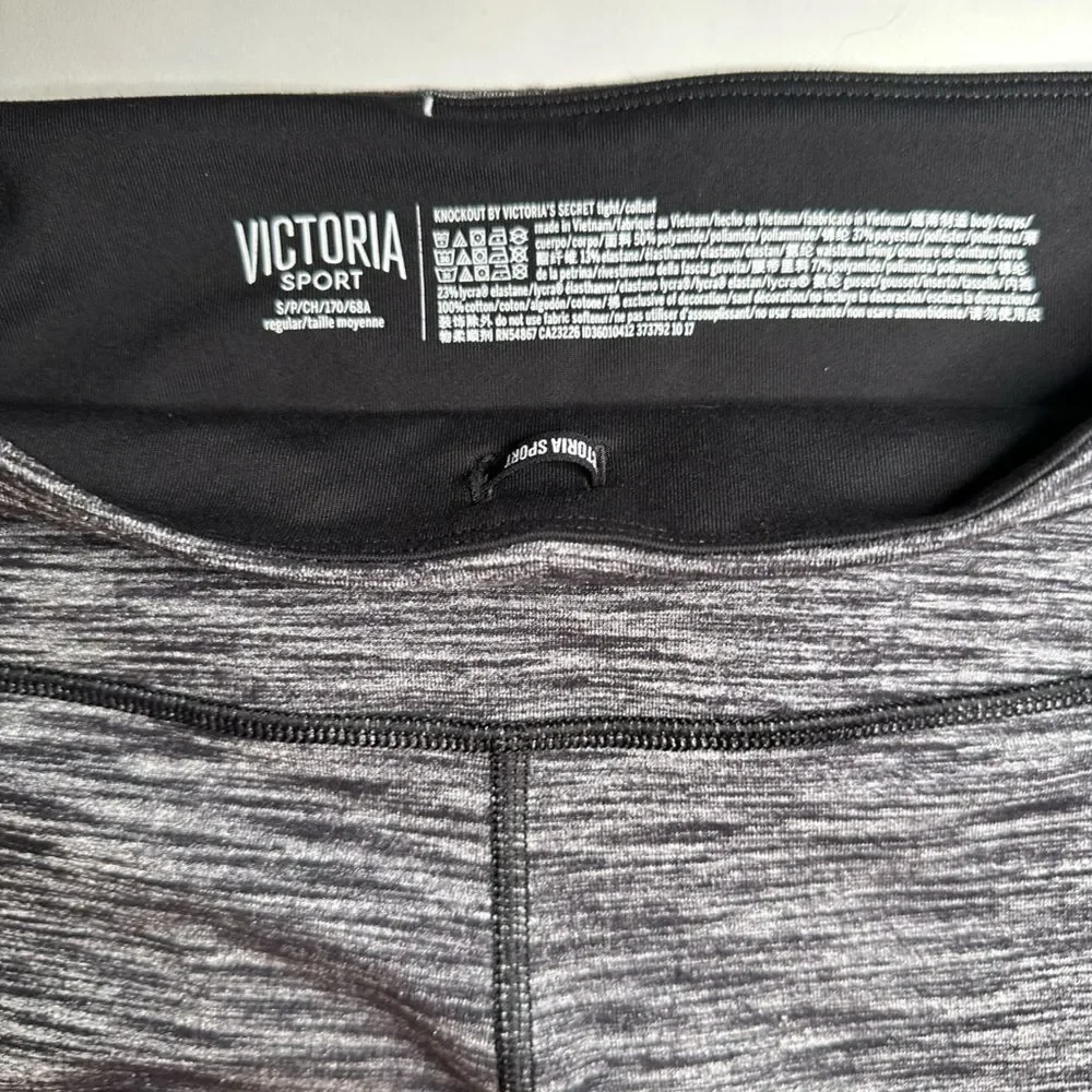 VICTORIA SPORT (S) Knock-out grey/black legging EUC - Picture 4 of 4